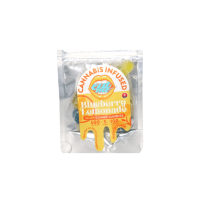 Eat Me 500/1000mg Cannabis Infused THC Gummies - Sour Blueberry Lemonade 500mg