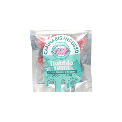 Eat Me 500/1000mg Cannabis Infused THC Gummies - Sour Bubblegum 500mg